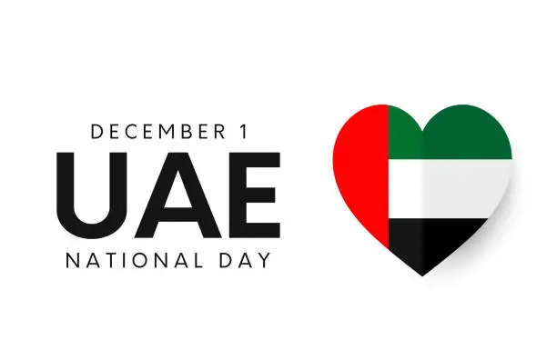 Vector illustration of UAE United Arab Emirates National Day, December 1. Vector