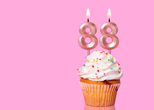 istock Birthday Cake With Candle Number 88 1795403785