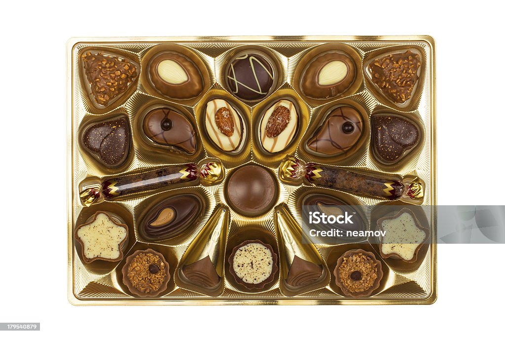 Caixa de doces de Chocolate - Foto de stock de Amarelo royalty-free