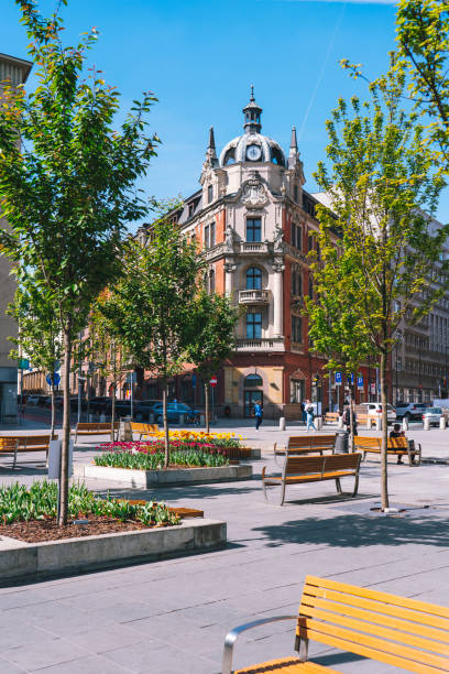 Downtown Katowice city Silesia Poland