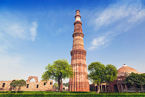 минарет кутб-минар - delhi quitab minar qutab new delhi стоковые фото и изображения