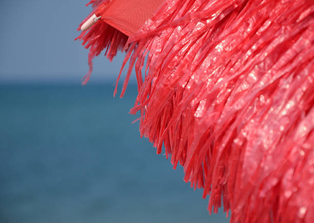 Umbrella against the sea stock photo