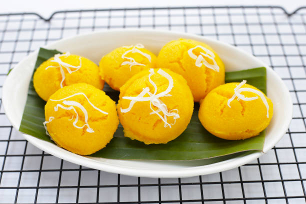 istock Toddy palm cake. Khanom Tarn (Thai dessert) 1795463792