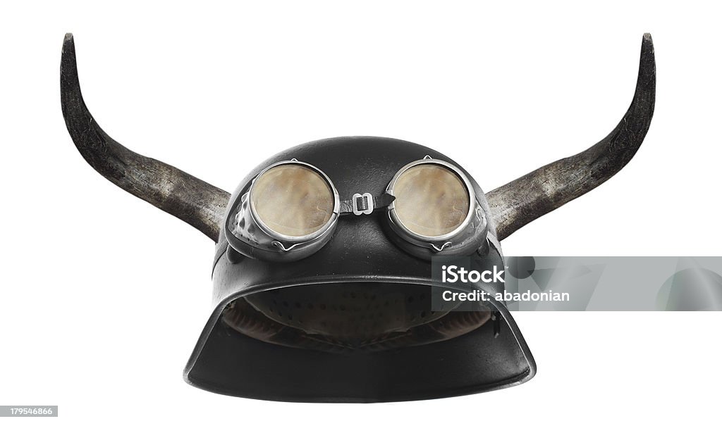 Capacete de motocicleta. - Foto de stock de Antigo royalty-free