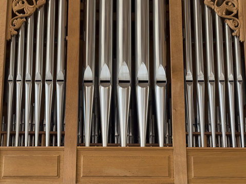 Pipe organ at the Saint Marten churc, Zillis-Reischen, Switzerland