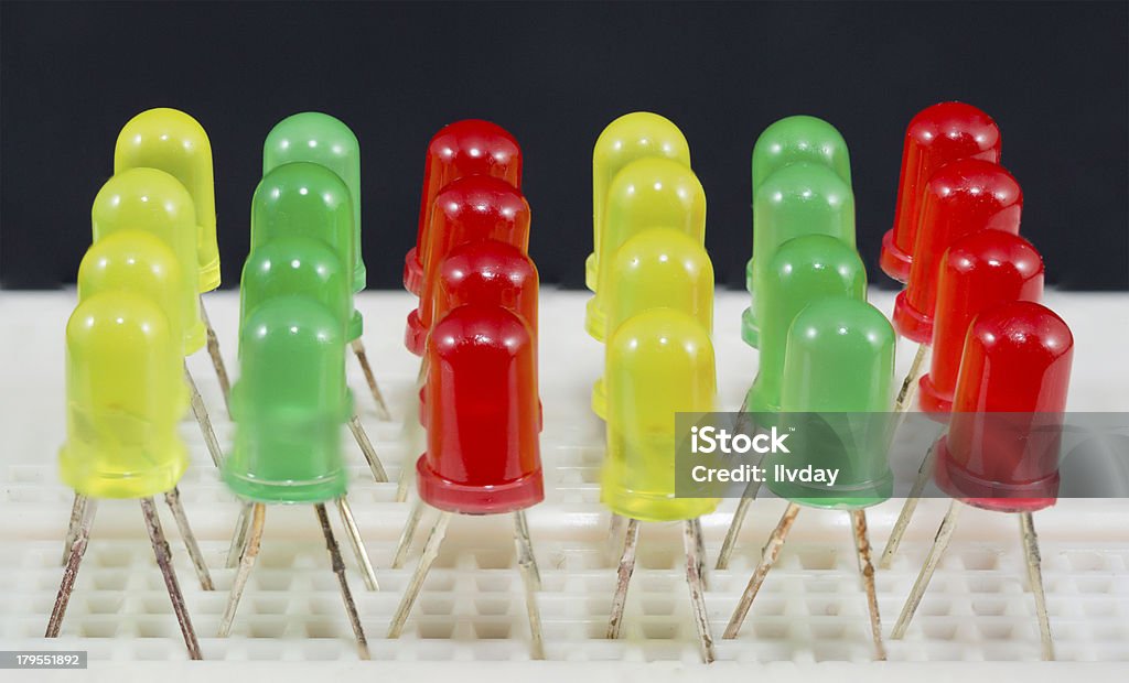 Kolorowe diody LED. - Zbiór zdjęć royalty-free (Bez ludzi)