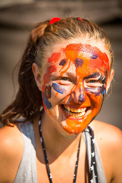 istock Emotional girl with painted face 179552407