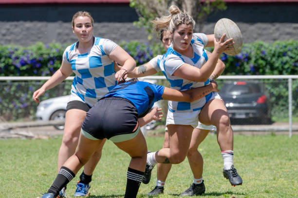 Rugby Femenino women's rugby match rugby team stock pictures, royalty-free photos & images