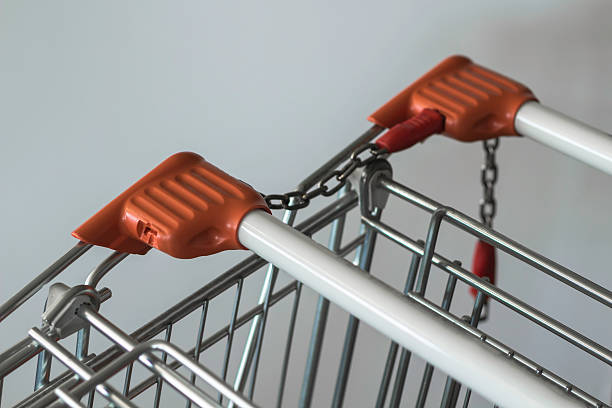 chained caddy stock photo