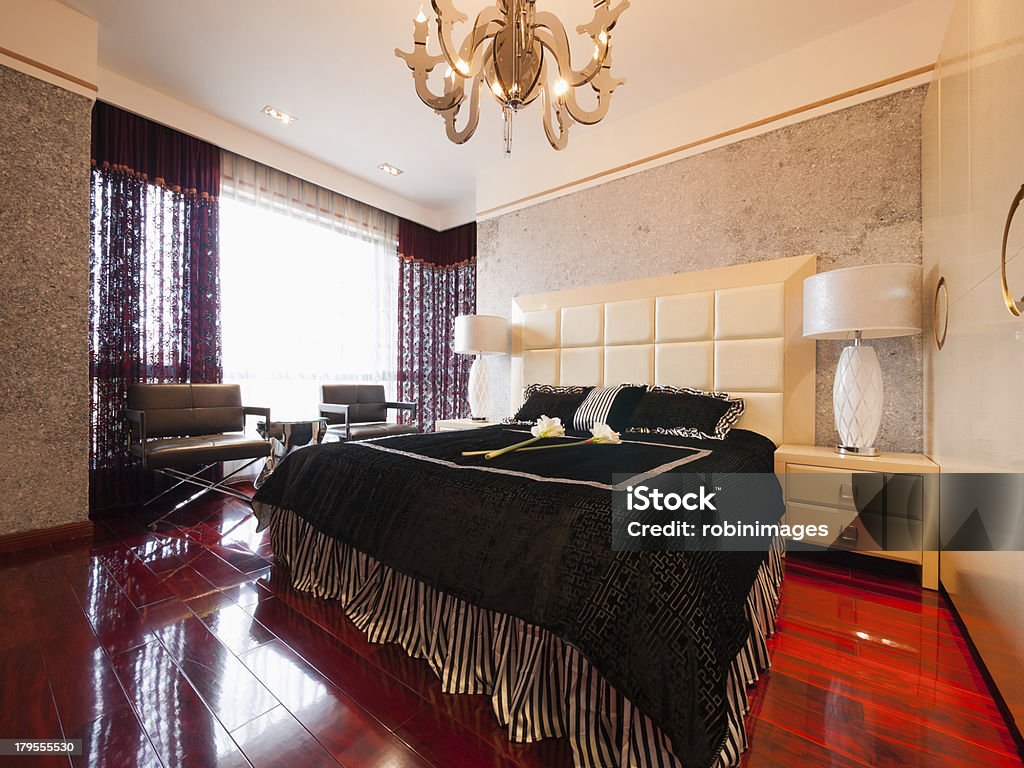 Moderne Schlafzimmer - Lizenzfrei Bett Stock-Foto