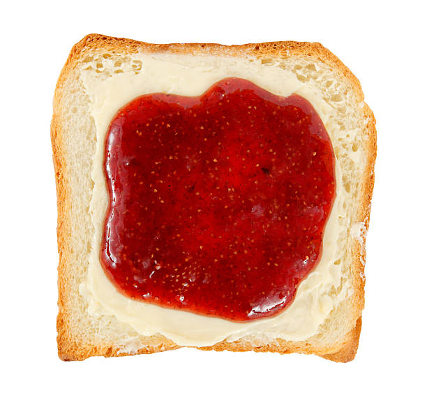 istock open sandwich with butter and jam 179555556