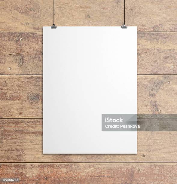 White Paper Clips Stock Photo - Download Image Now - Blank, Brown, Business