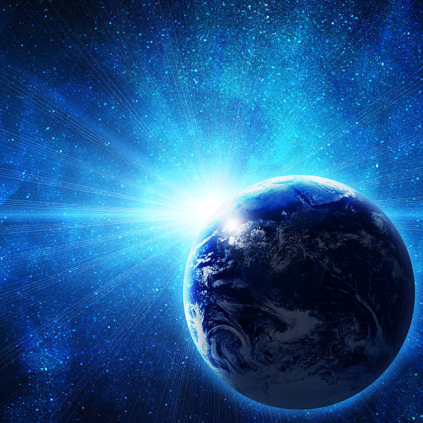 istock earth in space with rising sun 179560298