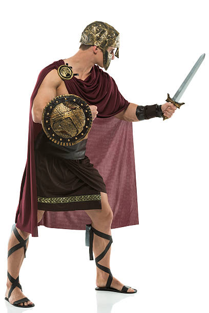 istock Sparta warrior in action 179564023