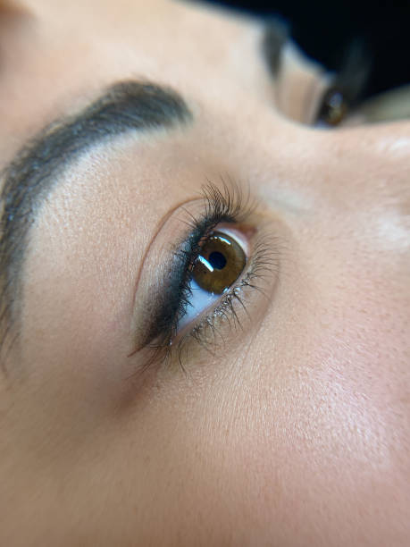 istock permanent make up , close up woman eye beautiful 1795640447