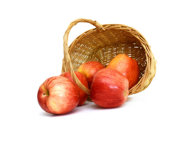 istock Red apple with leaf and slice on a white background. 1795643047