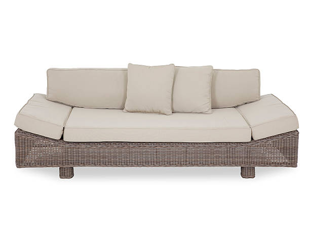 istock Outdoor Wicker Sofa Isolated 179569225
