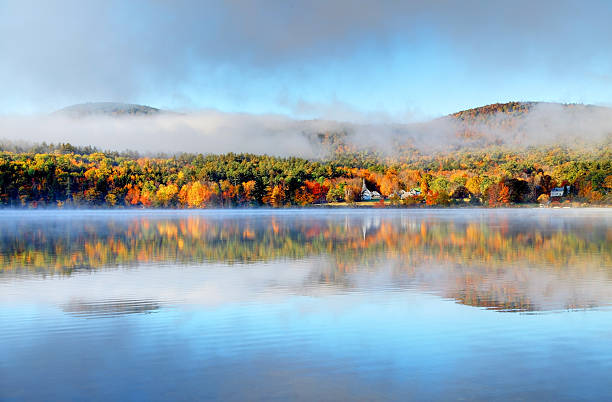 istock Autumn mist in rural New Hampshire 179569546