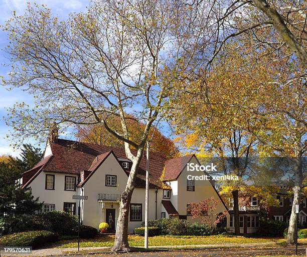 Fall In New England Stock Photo - Download Image Now - Residential Building, Domestic Life, Autumn