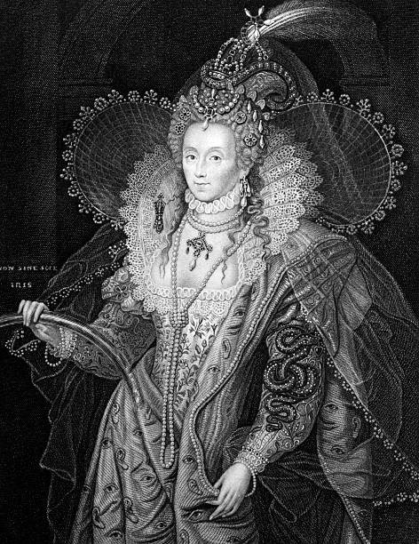 Elizabeth I of England Elizabeth I of England (1533-1603) on engraving from 1829. Queen of England and Queen of Ireland during 1558-1603. Engraved by W.T.Fry and published in ''Portraits of Illustrious Personages of Great Britain'',UK,1829. elizabeth i of england photos stock illustrations