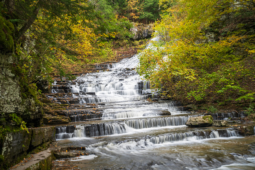 Rensselaerville Falls in Autumn, New York, USA