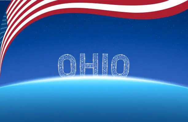 Vector illustration of State of the United States —Ohio