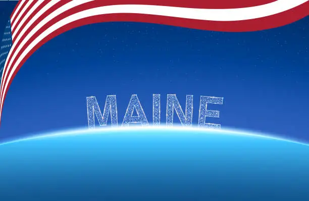 Vector illustration of State of the United States —Maine