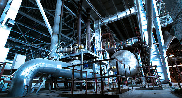 istock Equipment, cables and piping inside modern industrial power plant 179575382