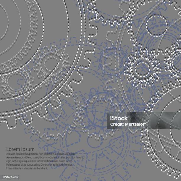 Zeichnung Getriebe Stock Vektor Art und mehr Bilder von Abstrakt - Abstrakt, Architektur, Architekturberuf