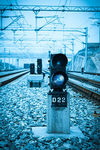 signal light in the railway