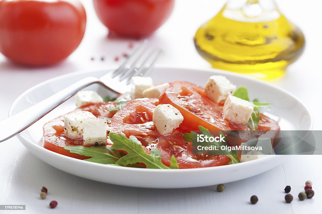 Salade de tomates et à la feta de bœuf - Photo de Aliment libre de droits