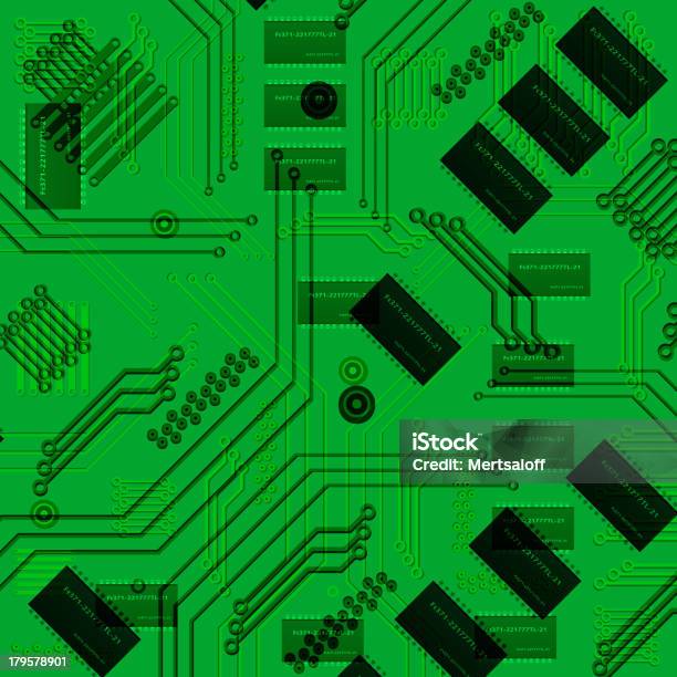 Puce Microcircuit Vecteurs libres de droits et plus d'images vectorielles de Abstrait - Abstrait, Carte mère, Circuit intégré