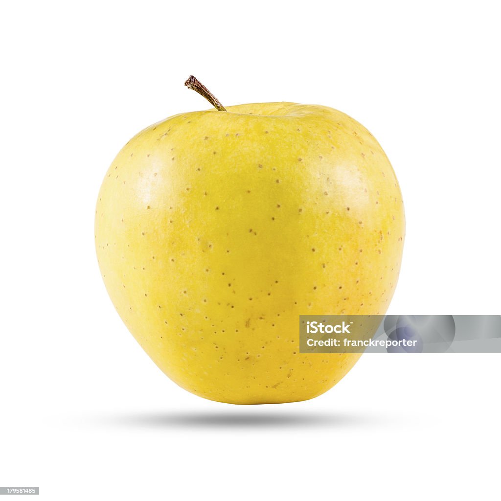Pomme jaune isolé sur fond blanc - Photo de Aliment libre de droits