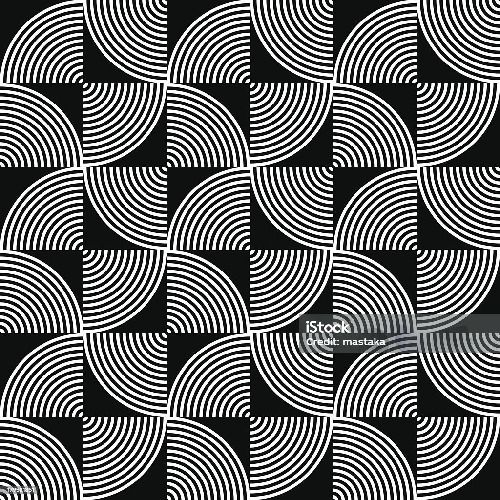 Black and White Psychedelic Circular Textile Pattern. Black and White Psychedelic Circular Textile Pattern. Vector Illustration. Abstract stock vector