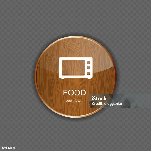 Еда И Напитки Значки Приложений Дерева — стоковая векторная графика и другие изображения на тему Без людей - Без людей, Бланк заявления, Векторная графика