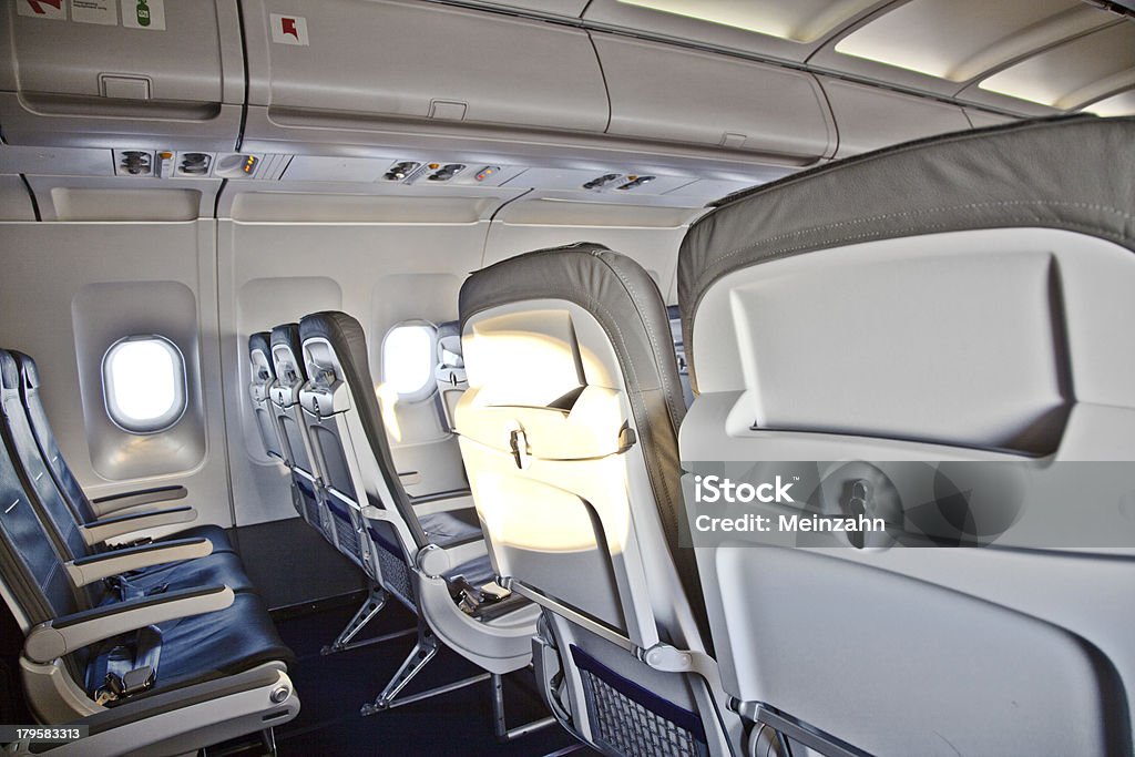 Interior da cabine do Avião - Royalty-free Assento de Veículo Foto de stock