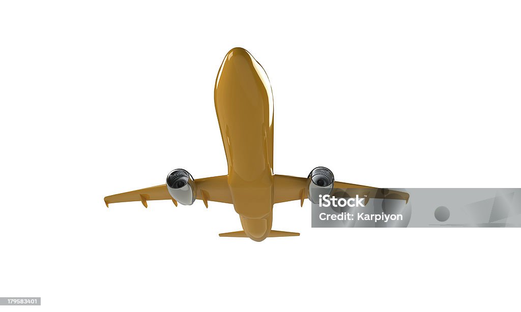 Avión modelo de naranja Aislado en blanco - Foto de stock de Aislado libre de derechos