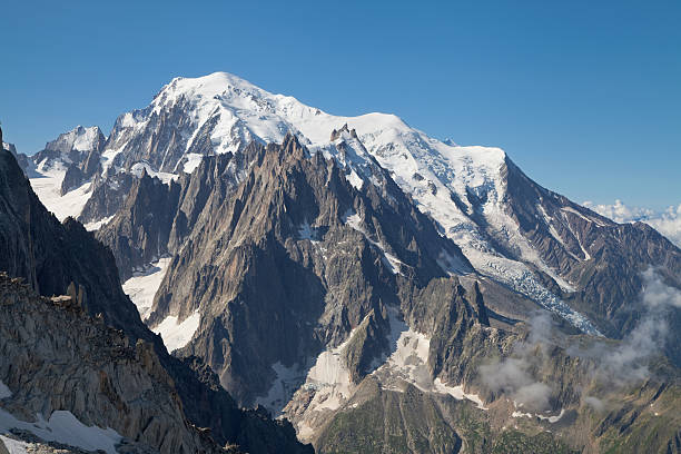 massif du mont blanc de grands montets - aiguille du midi photos et images de collection