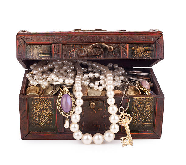 istock Treasure chest isolated on white background 179585625