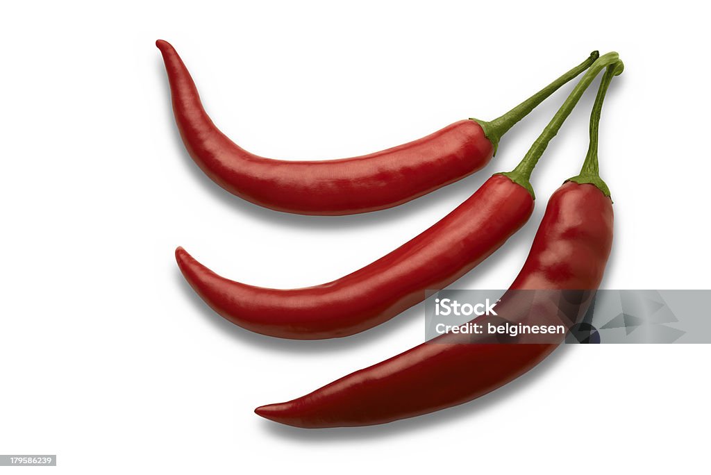 Czerwony chili peppers - Zbiór zdjęć royalty-free (Artykuły spożywcze)