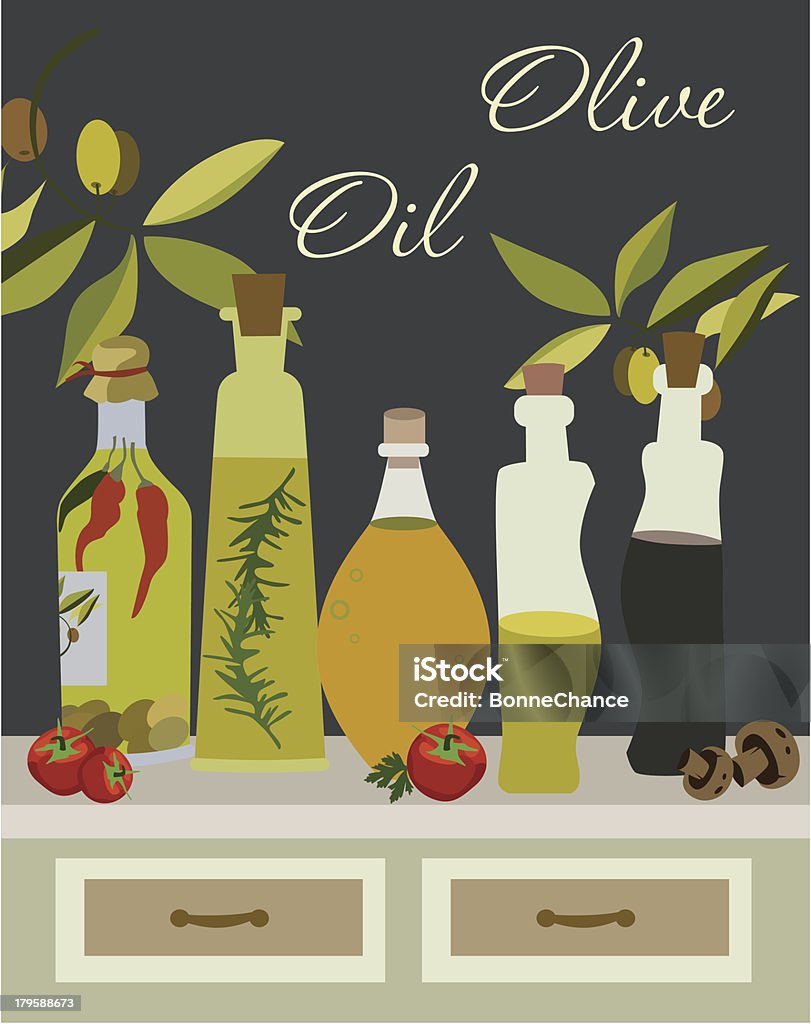 Carte de l'huile d'Olive - clipart vectoriel de Agriculture libre de droits