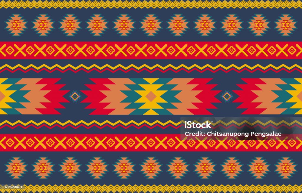 Native Repetitive Patterns Abstract Green Geometric Native Pattern Seamless Vectorrepeating ...