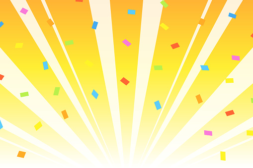 Confetti and Gradient Radiant Background