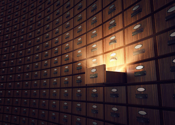 Archive with opened drawer Archive with opened drawer and rays of light from it. dresser stock pictures, royalty-free photos & images