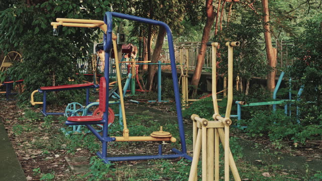 Playground at abandoned school