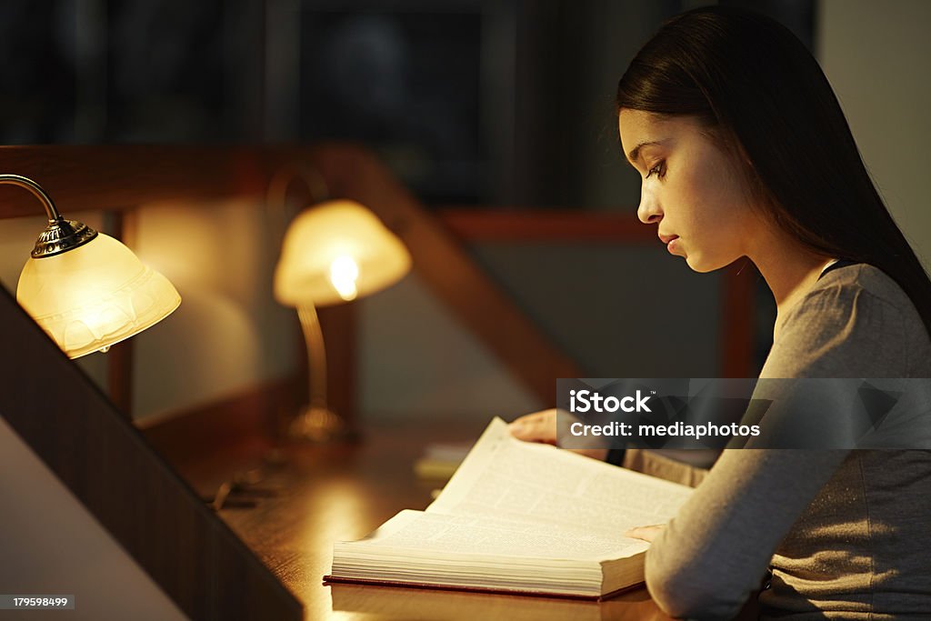 Estudante diligente - Royalty-free Lâmpada Elétrica Foto de stock