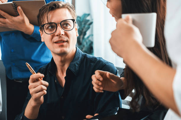 istock Group of diverse office worker employee working together. Prudent 1795986336