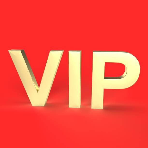 istock VIP 3d rendering, 3d letters isolated, front view, exclusive member concept. HD-illustration 1795991145