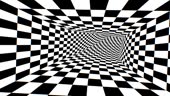 Checkerboard Animation Inside Fast Black White Abstract Checkerboard Optical Illusion Tunnel ...