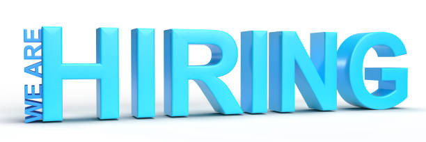 istock Urgent hiring 3d rendering, Open Recruitment Creative Ad. Job Vacancy label Design in 3d render. Hiring design in white background. 1796017834